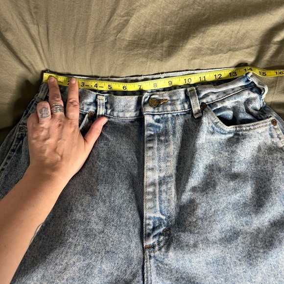 Vtg LEE Acid Wash Jeans Size 14 Medium High Rise Tapered Fit 80s/90s Y2K RARE - Picture 10 of 14